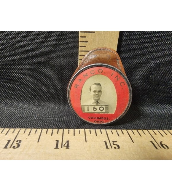 Antique Ranco INC. Employee ID Badge Clip On Columbus Ohio